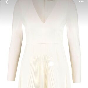 White halston dress